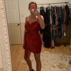Cinq a Sept Red silk Cocktail Dress